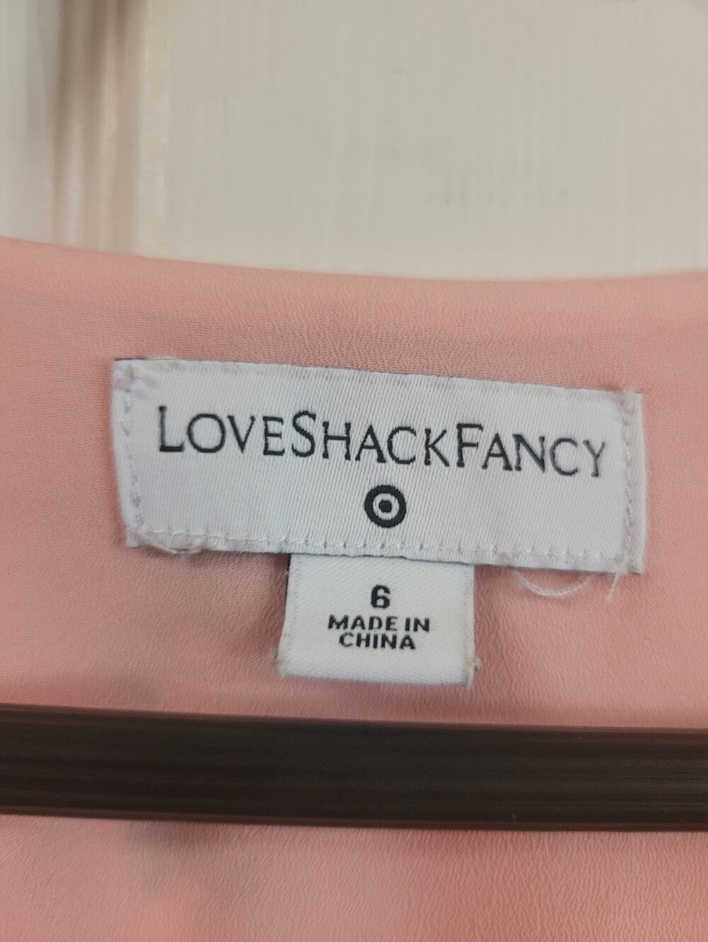 LoveShackFancey x Target Fleur Midi Dress Size 6 Pink Floral Ruffle Cottagecore - Picture 5 of 6
